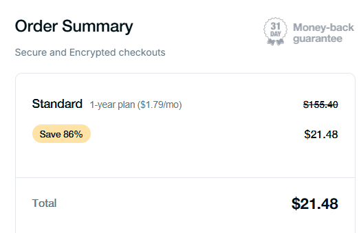 PureVPN 1 year plan for $21.48