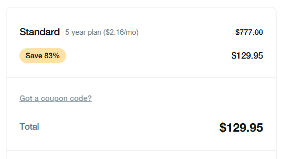 PureVPN 5 Year deal pricing without discount